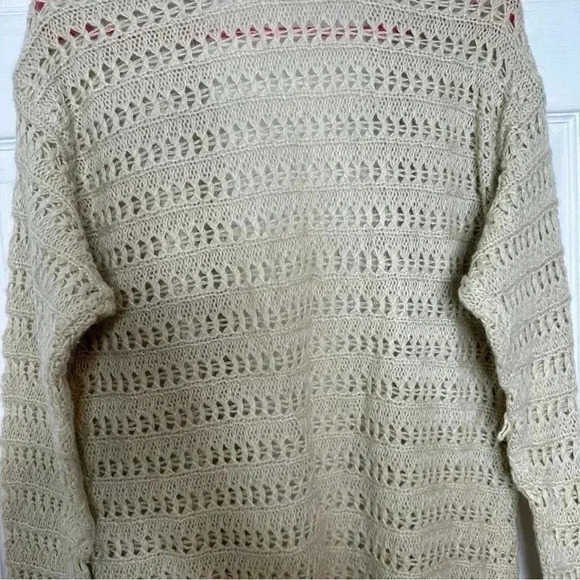 Lily Morgan  Knit Cardigan Boho Cream Size Large - Picture 14 of 16